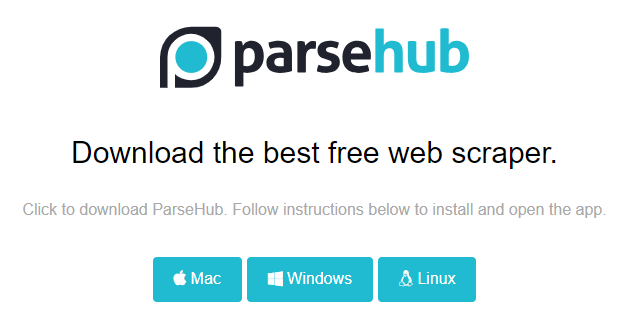 „parsehub-Betriebssystem“